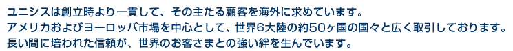 世界に広がるマーケット